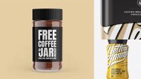 5341+ Instant Coffee Jar With Gloss Finish PSD Mockup Digital Download PSD for Free