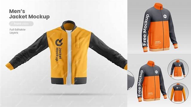 5342+ Men's Jacket PSD Mockup Half Side View Editable Graphic Design Files