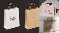 5343+ Paper Shopping Bag PSD Mockup Front View Elegant and Stylish Free PSD