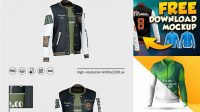 5344+ Mockup Varsity Jacket PSD Free Download