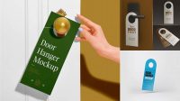 5348+ Door Hanger Free Mockup PSD File for Designers