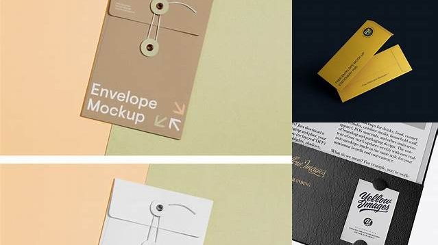 5350+ Leather Folder with Papers and Envelope PSD Mockup Half Side View Editable Mockup PSD