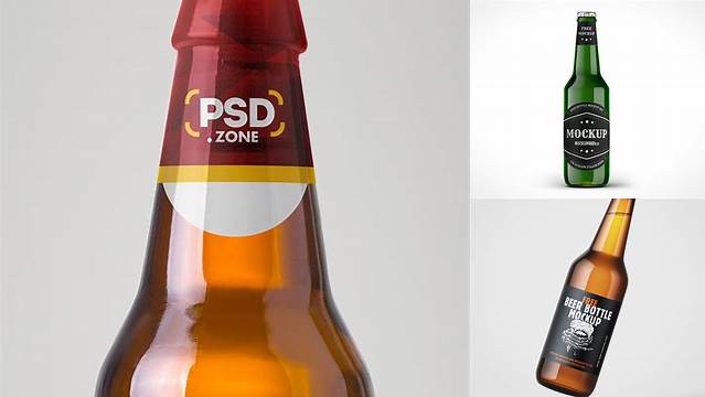 5355+ Dark Glass Beer Bottle PSD Mockup PSD Free Download