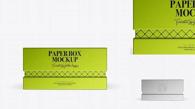 5356+ Matte Metallized Paper Box PSD Mockup Digital Download