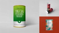 5357+ Tin Can 2 Pack PSD Mockup Creative Photoshop Resources