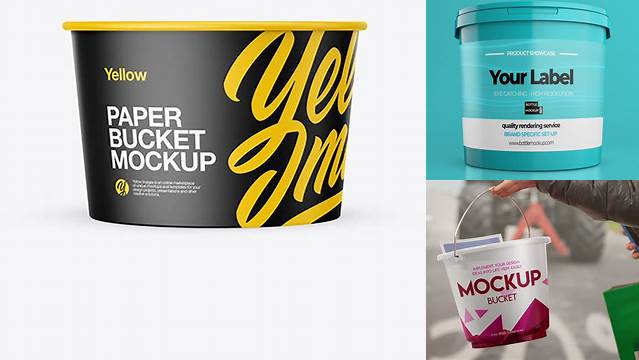 5360+ Matte Paper Bucket PSD Mockup Fully Editable Photoshop PSD Free Download