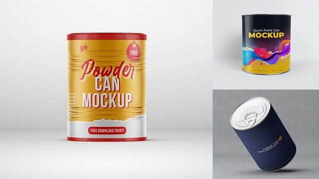 5369+ Metallic Tin Can PSD Mockup Stylish Free PSD