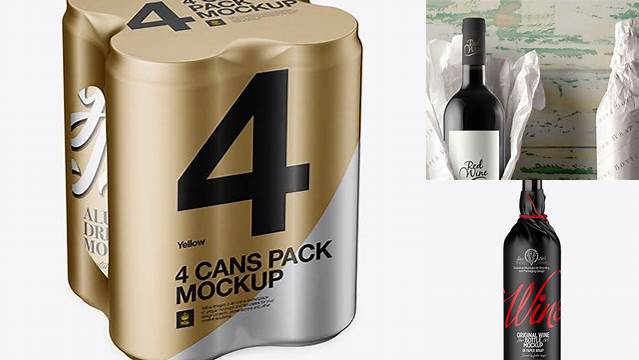 537+ Bottle in Matte Metallic Paper Wrap PSD Mockup Creative High-Resolution PSD Freebie