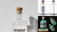 5376+ Gin Bottle Mockup For Free Download