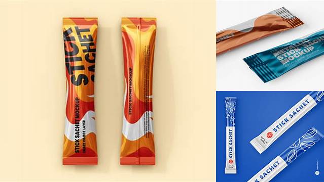 5379+ Metallic Stick Sachet PSD Mockup Photoshop Resource Free