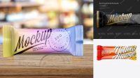 5380+ Glossy Snack Bar PSD Mockup Back View Unique and Creative Free PSD File