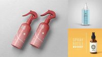 5384+ Matte Spray Bottle with Ttransparent Cap PSD Mockup Download Premium Free PSD