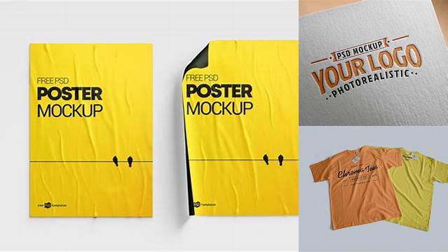 539+ Yellow Mockup Free Mockup PSD Free Download