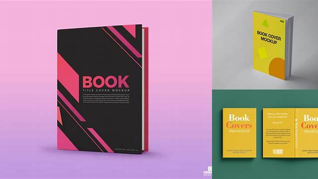 5390+ Book with Fabric Cover PSD Mockup Half Side View Downloadable PSD Design Template