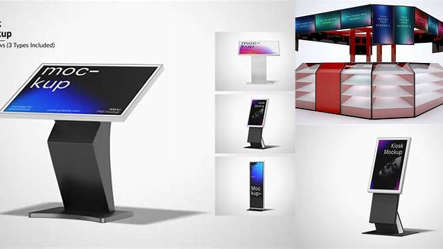 5390+ Kiosk Mockup Free Best for Showcase