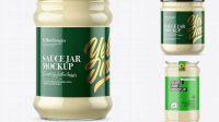 5397+ Clear Glass Mayonnaise Sauce Jar PSD Mockup Free Digital Resource for Designers