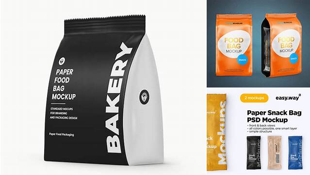 5397+ Matte Snack Bag PSD Mockup Front View Unique Free Photoshop Files