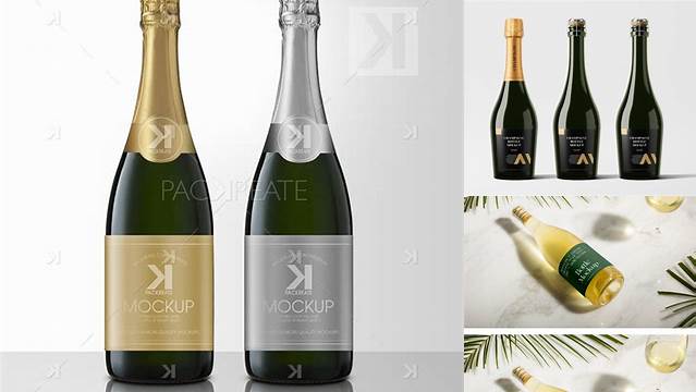 5398+ Champagne Bottle PSD Mockup Creative Design Mockup