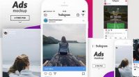 5398+ Instagram Ad Mockup Custom PSD Mockup Template