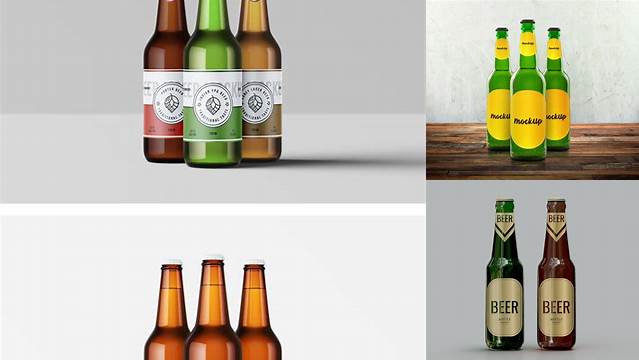 540+ 500ml Ceramic Beer Bottle PSD Mockup Creative Digital PSD Download