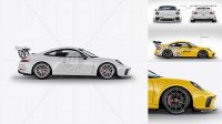 5401+ Porsche 911 GT3 PSD Mockup Side View Exclusive Layered PSD Mockup