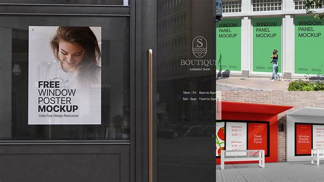 5404+ Window Display Mockup Free PSD