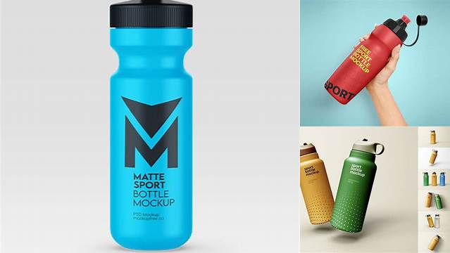 5409+ Textured Plastic Sport Bottle PSD Mockup Exclusive Digital PSD Resource