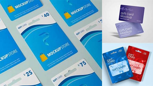 541+ Gift Card Mockups PSD Download