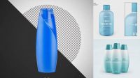 5414+ Blue Shampoo Bottle PSD Mockup Exclusive Free Photoshop Asset