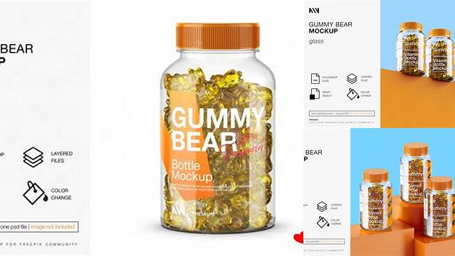 5414+ Gummy Bear Mockup Best for Showcase