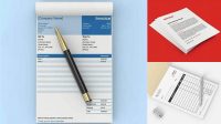 5414+ Invoice Book Mockup Professional Design PSD