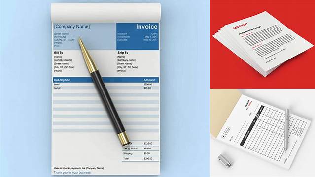 5414+ Invoice Book Mockup Professional Design PSD