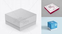 5415+ Square Box PSD Mockup Halfside View Advanced Editable Template Free