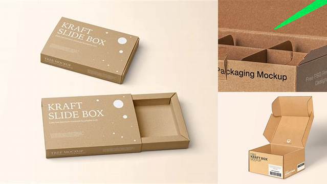 5417+ Kraft Box PSD Mockup Unique High-Resolution PSD