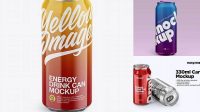 5420+ Two Glossy Aluminium Cans PSD Mockup High-Quality PSD Files