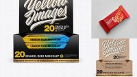 5422+ 20 Snack Bars Glossy Box PSD Mockup Download Premium Free PSD