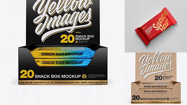 5422+ 20 Snack Bars Glossy Box PSD Mockup Download Premium Free PSD