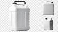 5424+ Plastic Transparent Jerrycan PSD Mockup Front & Side Views Exclusive Free Photoshop Asset