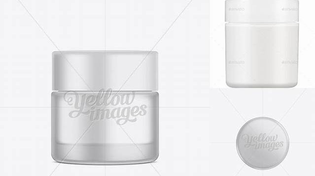 5432+ White Matte Glass Doublewall Jar With Plastic Lid 50ml Free Graphic Design Resource