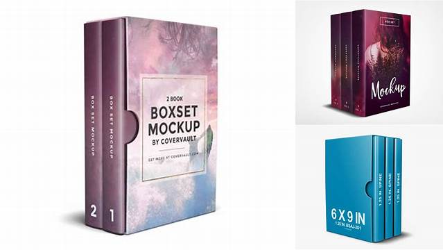 5435+ 4 Book Box Set Mockup Free Creative Digital PSD Download