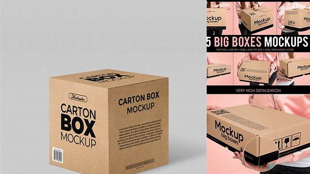 5442+ Metallic Plastic Bottle With Carton Box PSD Mockup Creative Design PSD Free Download