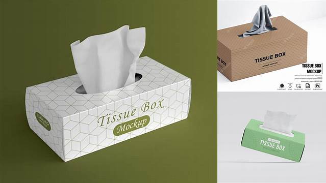 5445+ Tissue Box Mockup Fully Editable PSD Template