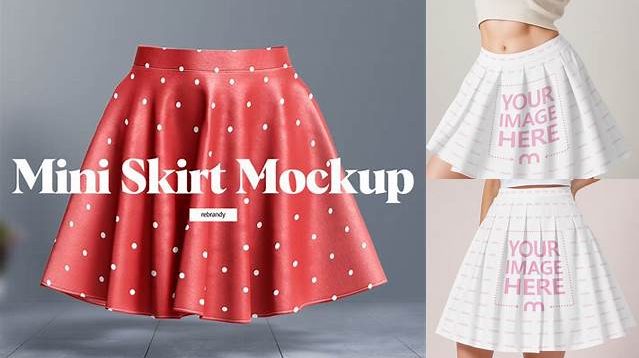 545+ Skirt PSD Mockup Front View Free Photoshop Mockup Design