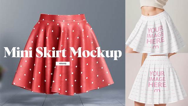 545+ Skirt PSD Mockup Front View Free Photoshop Mockup Design