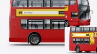 5452+ London Bus Enviro 400 PSD Mockup Right Half Side View Advanced and Editable PSD Template Free