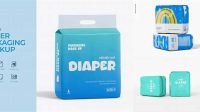 5454+ Baby Diapers Pack PSD Mockup For Free Download