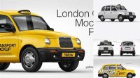 5457+ London Cab PSD Mockup Half Side View High-Quality PSD Files