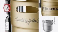 5457+ Matte Metallic Beer Keg PSD Mockup Half Side View Digital Download PSD for Free