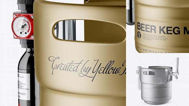 5457+ Matte Metallic Beer Keg PSD Mockup Half Side View Digital Download PSD for Free