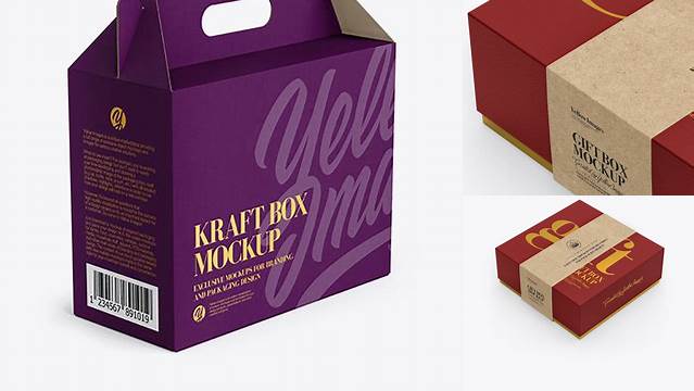 5459+ Two Textured Boxes PSD Mockup Half Side View Exclusive and Stylish Design PSD